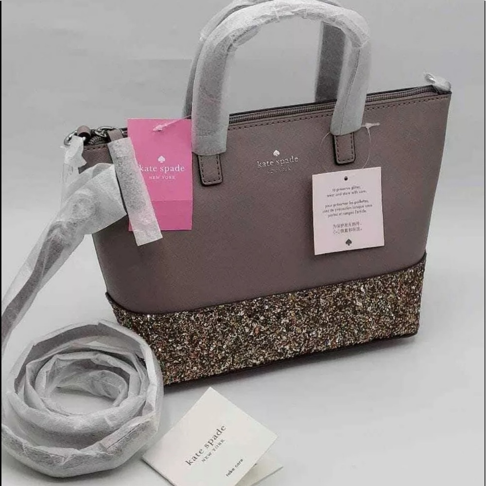 NWT Kate Spade New York Greta Court Glitter Ina Satchel Crossbody in Cityscape